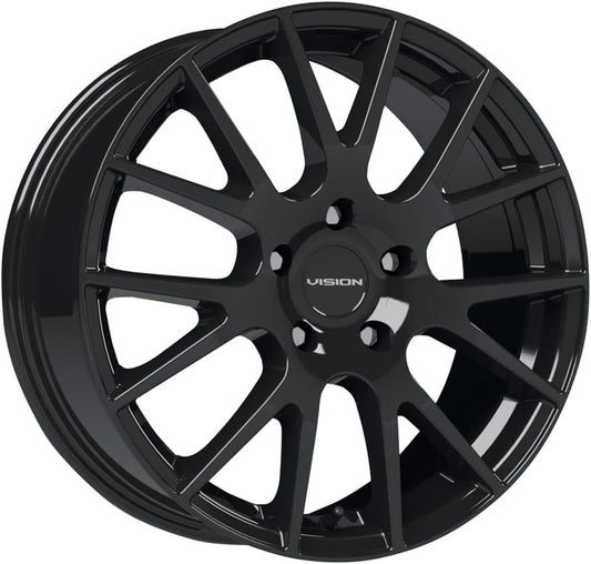 Vision 18 HELLION Custom Wheel - 18x8, 40 Offset, 5x114.3 Bolt Pattern, 73.1mm Hub - Gloss Black Rim
