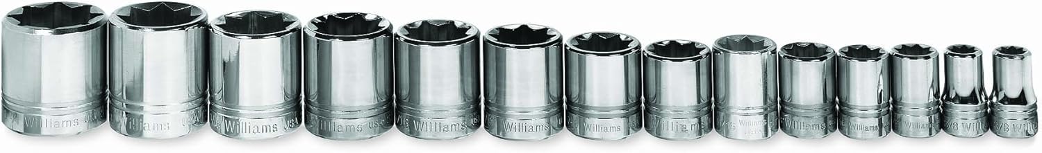 Williams WSS-814RC 14-Piece 8 Point Socket Set