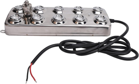 10 Head Mist Maker Ultrasonic Fogger, Powerful & Quiet Mist Output, Indoor & Outdoor Landscape Design, Stainless Steel Fog Machine Atomizing Plate, DC48V 250W, 4.5L H