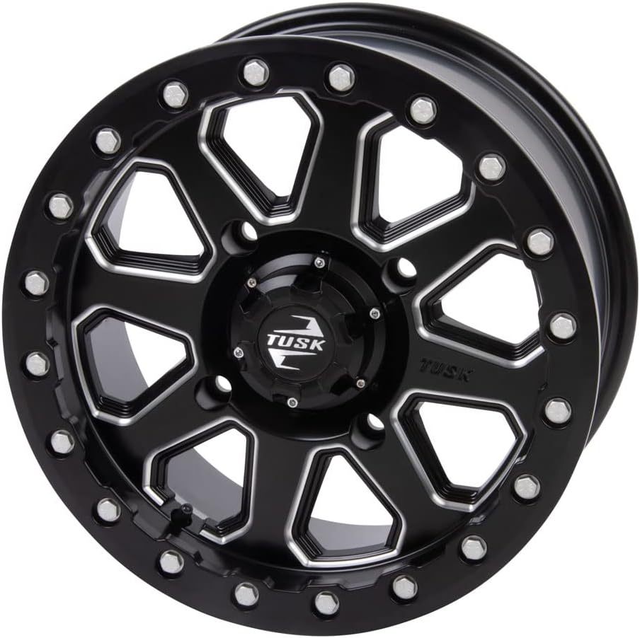 4/156 - Tusk Uinta Beadlock Wheel 15x7 5.0 + 2.0 Milled/Black For POLARIS RZR S 1000 EPS 2016-2020