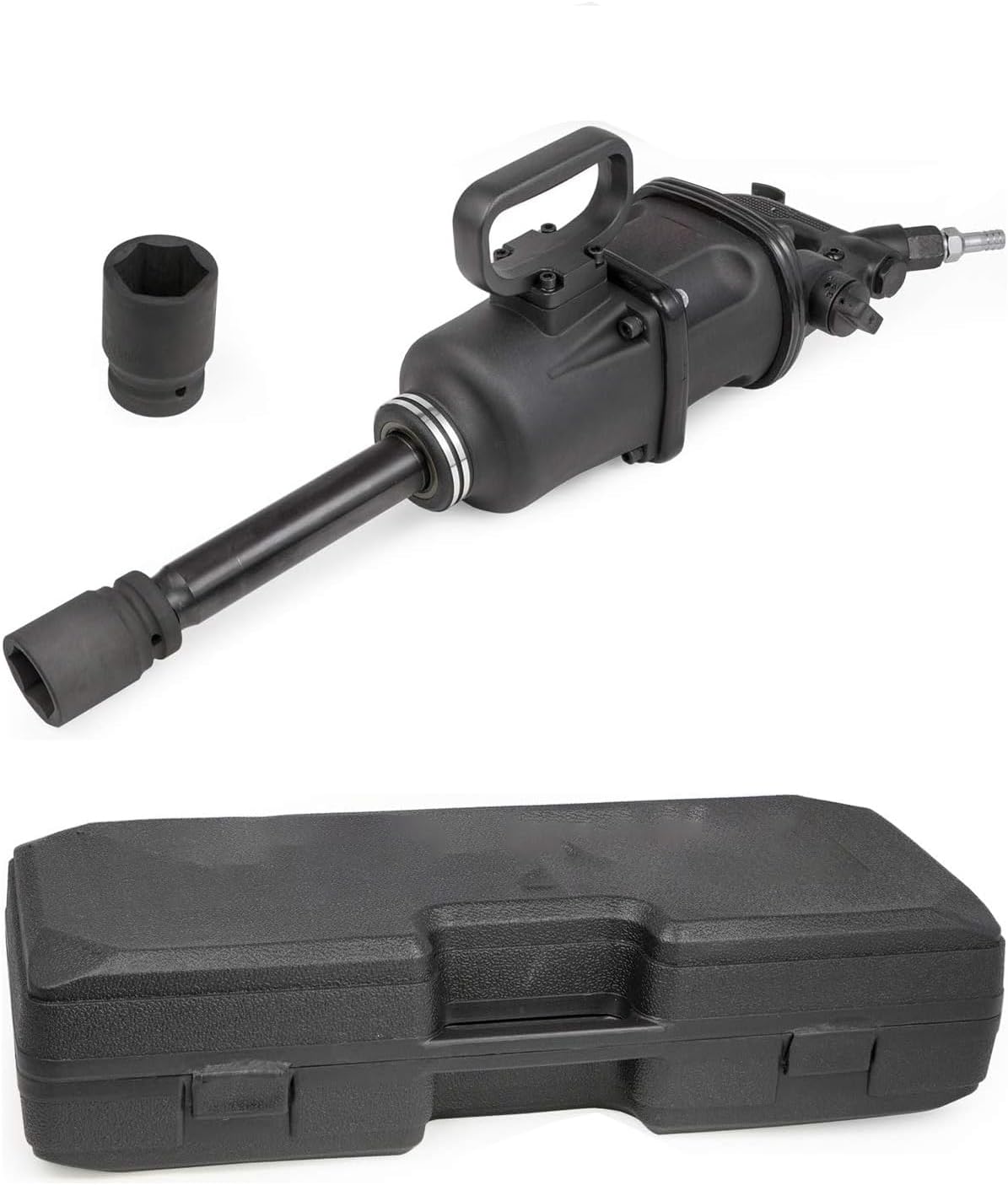 VCT 4000 Ft-lbs 1" Drive Air Impact Wrench Gun Long Shank Commercial Truck w /2 Sockets