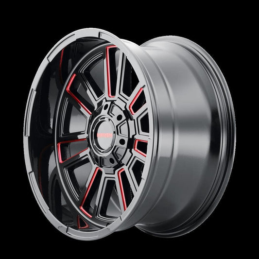 Mayhem 8115 Black Wheel with Milled (20 x 9. inches /0 x 125 mm, 0 inches Offset)