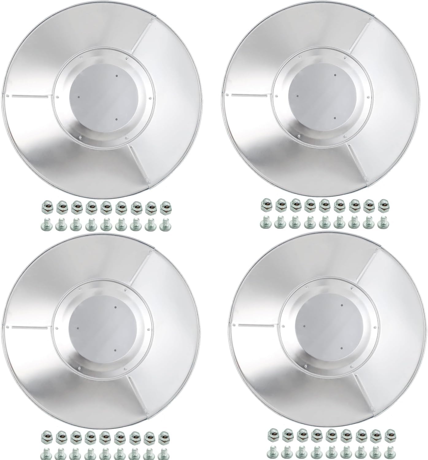 4 Pack Patio Heater Reflector Shield - 33in Aluminum Heat Reflector Shield Top Replacement Part for Round Outdoor Propane Heaters