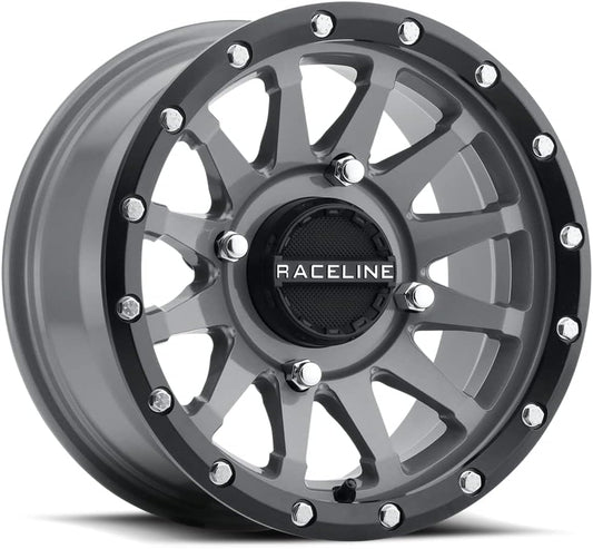 Raceline Wheels A95SG TROPHY UTV\/ATV Wheel Stealth Grey 15x7" 4x156", 10 mm offset\/(4.39"B\/S)