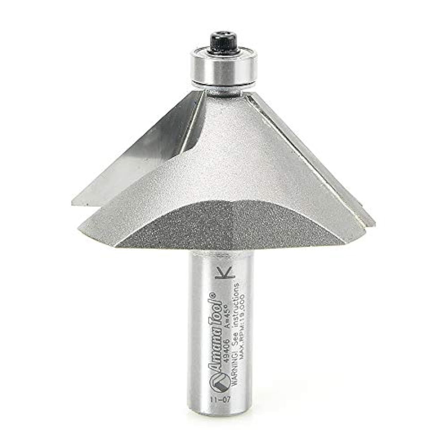 Amana Tool - 49406 Carbide Tipped Chamfer 45° x 2-3\/8 Dia x 1" 2 Shank