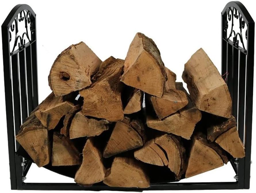 Rectangle Firewood Rack, Indoor/Outdoor Heavy Log Rack for Fireplace Wood Storage, Easy to Assemble Wood Rack,
