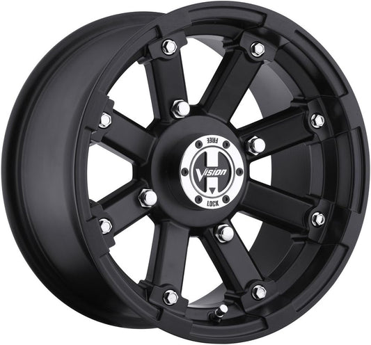 VISION WHEEL - 393 lock out - 14 Inch Rim x 7 - (4x115) Offset (2.5) Wheel Finish - Matte black