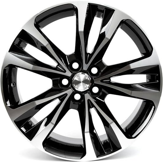 YeulionCraft 17 Inch Alloy Wheel Rims for Toyota Corolla 2017 2018 2019, Black Replacement Rim Accessories（1 Pack）