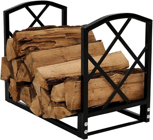 Outdoor Firewood Rack Log Store Easy Assemble Adjustable Holder Tubular Wood Racks Outside Fireplace Tools