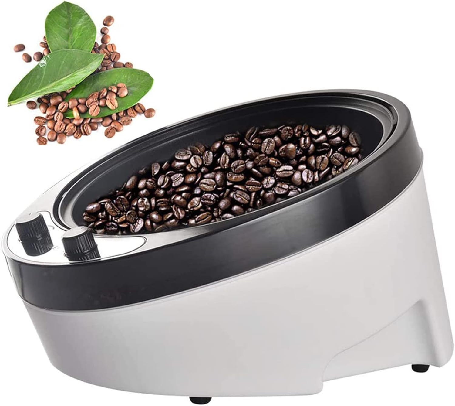 Electric Coffee Beans Roaster Machine, 45° Slope Design Coffee Roaster Machine, Adjustable Temperature Non-Stick Coating Baking Tools Home Kitchen Appliances