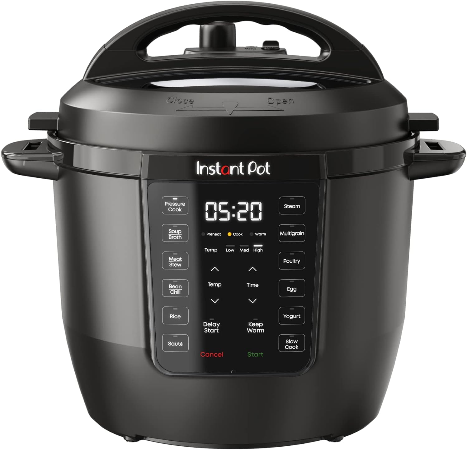 Instant Pot 6QT RIO, 7-in-1 Electric Multi-Cooker, Pressure Cooker, Slow Cook, Rice, Steamer, Sauté, Yogurt & Warmer, Black, 6 Quarts