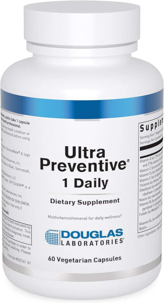 Douglas Laboratories Ultra Preventive 1 Daily | Multivitamin and Mineral Supplement to Support Energy Production, Immune Function, and Overall Health* | 60 Capsules