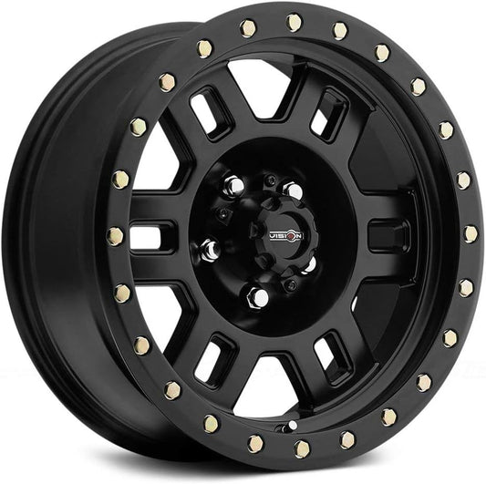 Vision 398 Manx Matte Black Wheel with Painted Finish (15x8"/5x127mm)