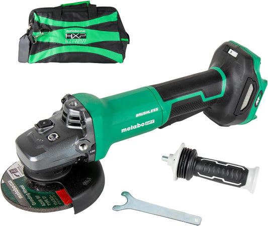 Metabo HPT 36V MultiVolt Cordless Brushless Variable Speed Paddle Switch Angle Grinder, 4-1/2" Wheel Diameter, Ultra Slim Grip, High Power Output, Dust and Water Resistant, Tool Body Only, G3612DVFQ6