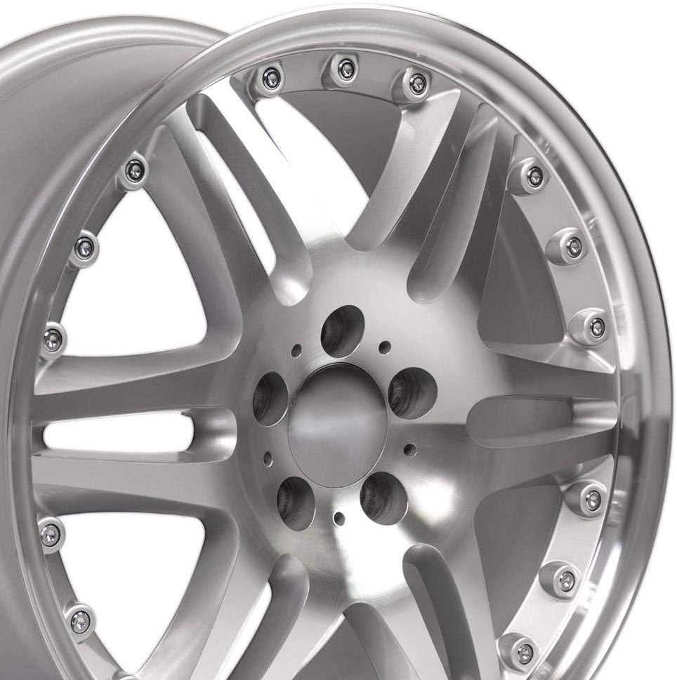 OE Wheels MB09 18 Inch Rim Fits Brabus Style 5x112 18x8.5 Gloss Silver Machined (1)