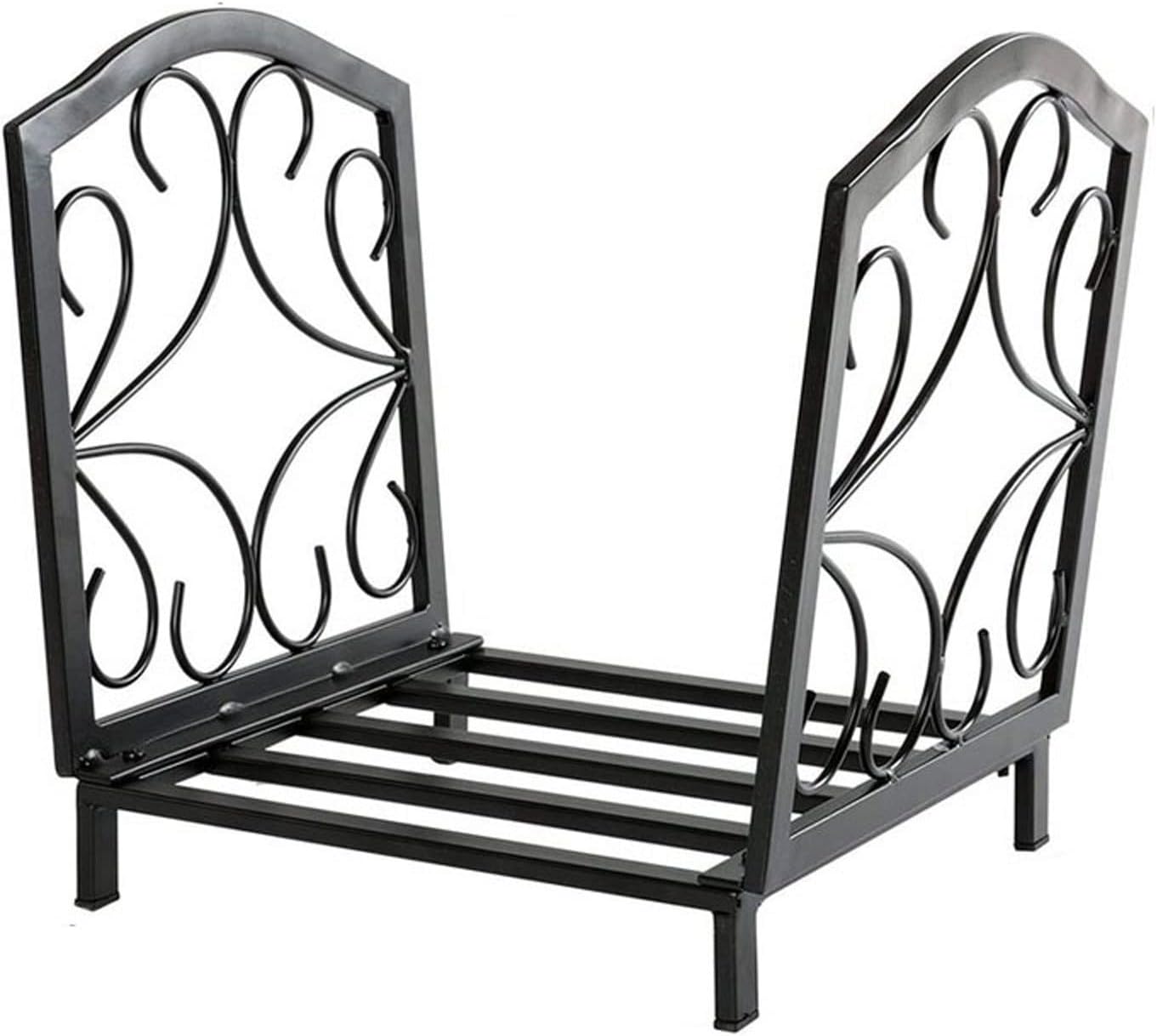 Firewood Rack Fireplace Wood Rack Stack Heavy Duty Wrought Iron Frame Wood Holder Fireplace Tool Accessories for Fire Wood Organizers and Storage Log Rack,