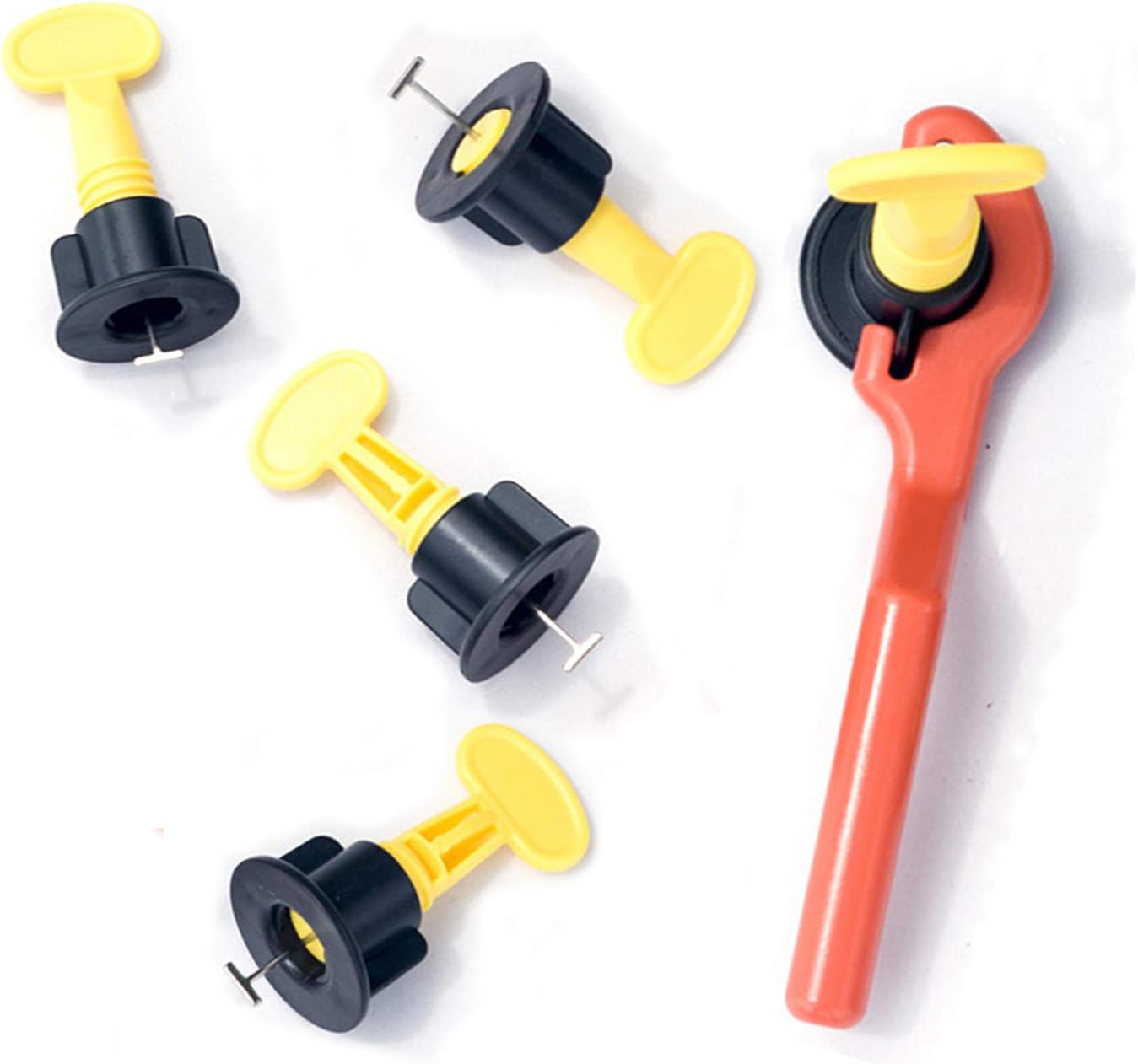 500pcs Small Ceramic Tile Leveler and 2000PCS Tiles Leveler Spacers(1/16” & 5/64”),The Latest Reusable Small Tile Leveling Tools Flooring Level Tile levellers Set for Builing Walls & Floors