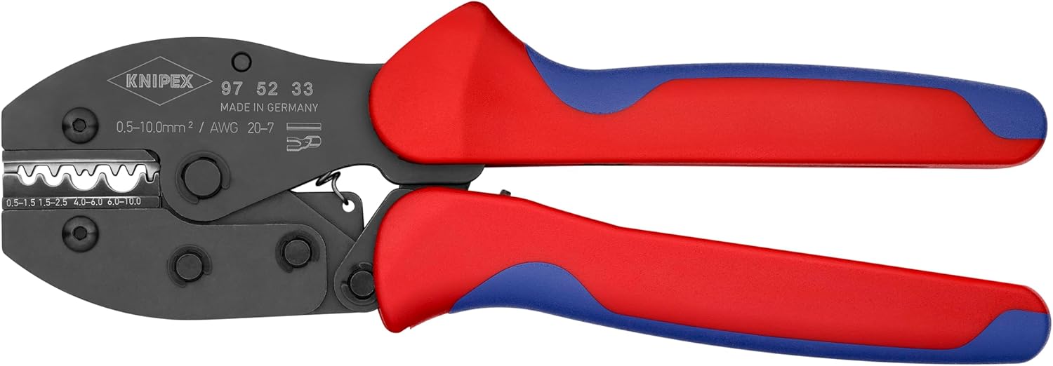 KNIPEX 20-7 AWG Knipex PreciForce Crimping Pliers, Plastic Grips - 975233