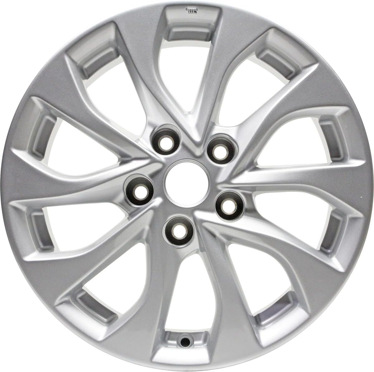 Partsynergy Replacement For New 16 Inch Aluminum Wheel Rim Fits 2016-2019 Nissan Sentra 5 Lug 114.3mm 10 Spokes 16x6.5 inch