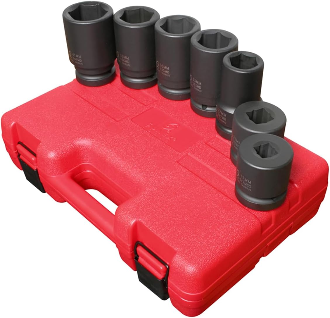 SUNEX TOOLS 5697M 1" Drive Metric Truck Service Impact Socket Set - 7 Pc.