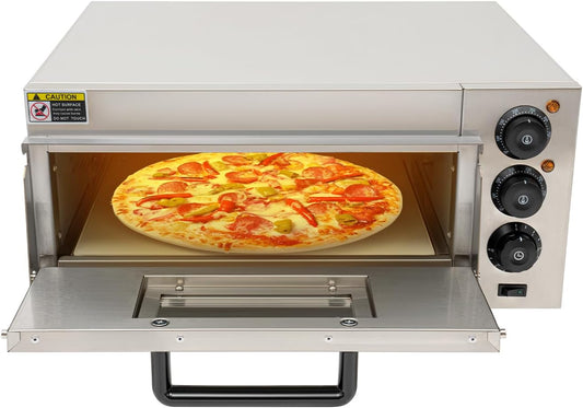 1800W Electric Pizza Oven Indoor Commercial Pizza Oven Countertop Pizza Maker Multipurpose Indoor Pizza Machine for Home Restaurants Bakeries \u2013 Adjustable Temp (122-662°F）-Makes 19.7 inch Pizzas
