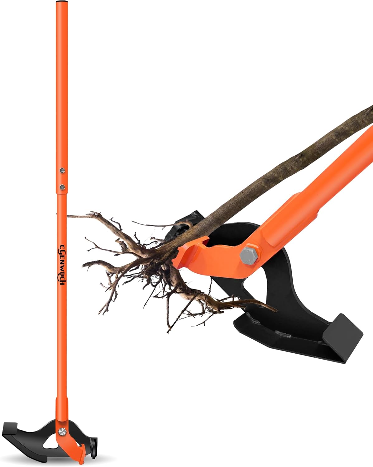 Large Size Sapling Puller, Heavy-Duty High-Leverage Tree Puller Tool, Fully Uproots Woody Stems ¼ inch - 2 inches, Suitable for Trees, Shrubs, Vines and Thorns with Large Root Systems