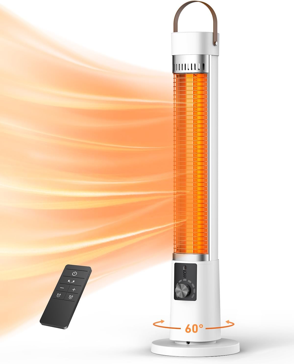 Patio Heater, 9 Heat Setting, 60-Degree Oscillation, 9-Hour Timer, Portable A - 8
