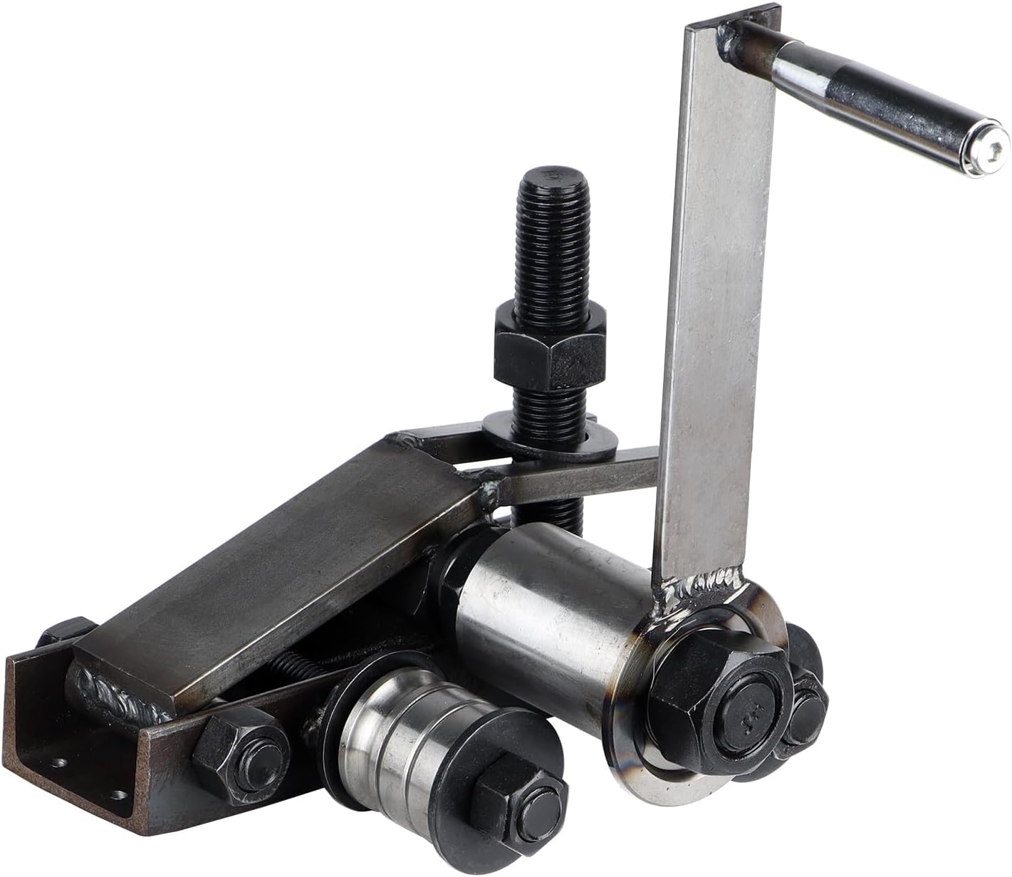 Heavy Duty Manual Ring Roll Bender, – Handles Up to 5mm Thick Steel Plates & 12mm Bars, Metal Bending Tool for DIY & Professional Use