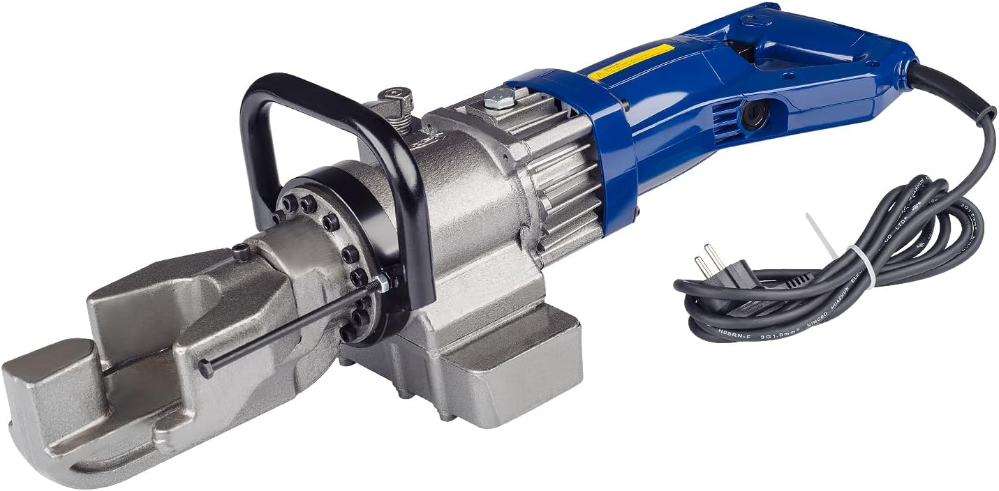 MMNZE Electric Hydraulic Rebar Bender, 900W 110V 5\/8Inch 16 mm Bending Steel Machine Hand Held Rebar Bender Angle 0-130 Degrees with Positioning Bolt