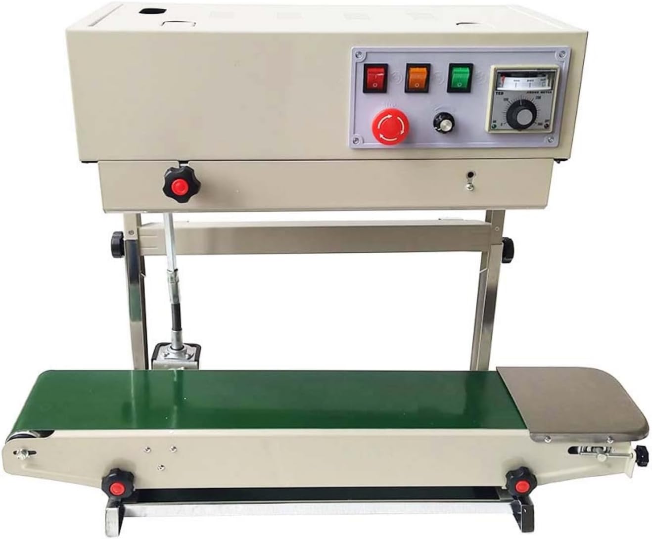 110V/60HZ Automatic Continuous Sealing Machine, FR880LW Vertical Band Sealer for PVC Bag, Band Sealer Machine with Pointer Temperature Control