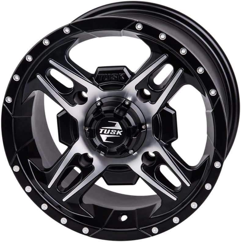 4/156 Tusk Beartooth Wheel 14x7 4.0 + 3.0 Machined/Black