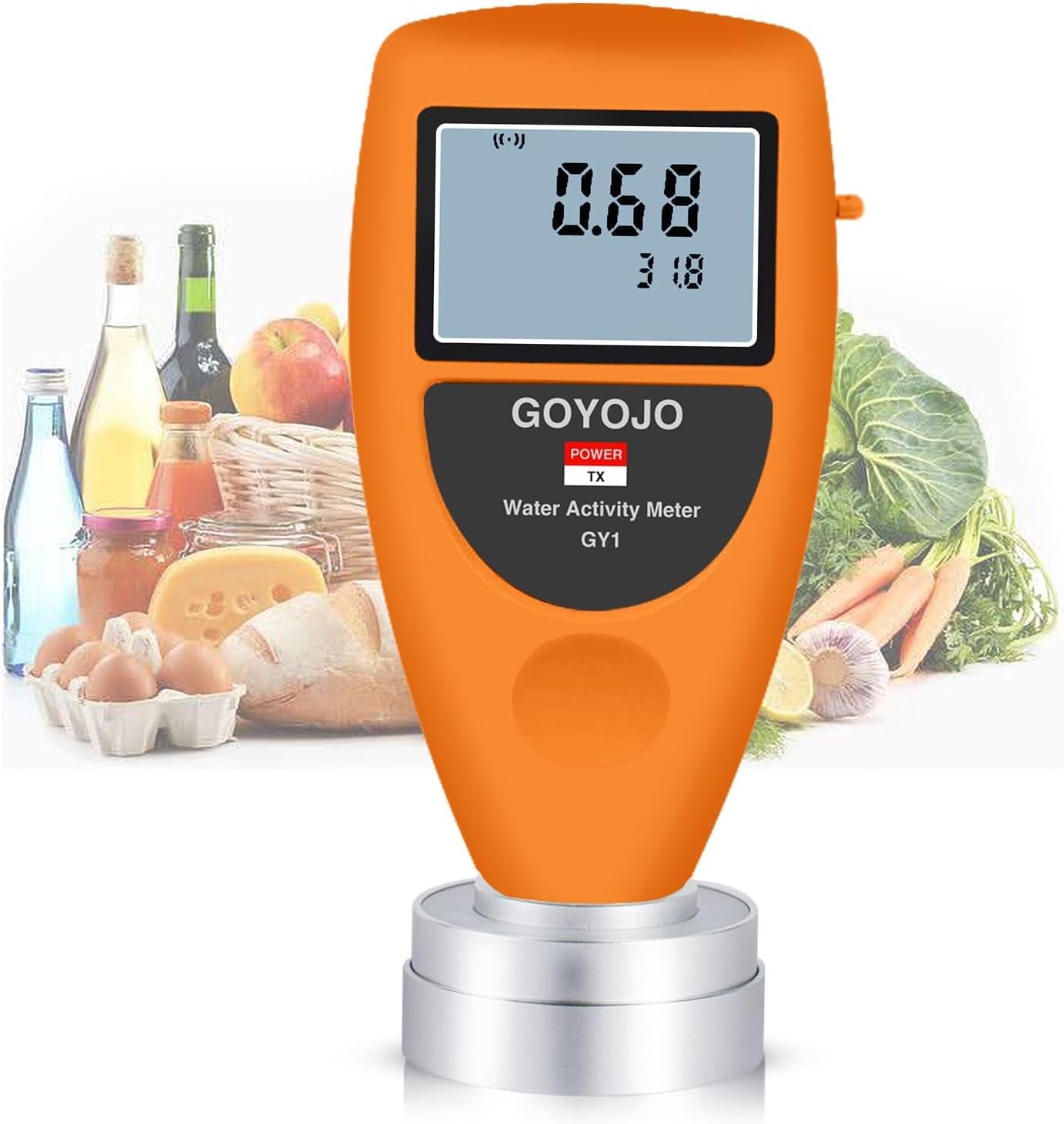 Water Activity Meter Smart Food Water Activity Tester for Jerky Dried Fruit Grain Vegetable Aw Moisture Mete Tools Adopt Non conductive Humidity Sensor, 0-1.0AW ±0.02AW Water Activity Analyzer Monitor