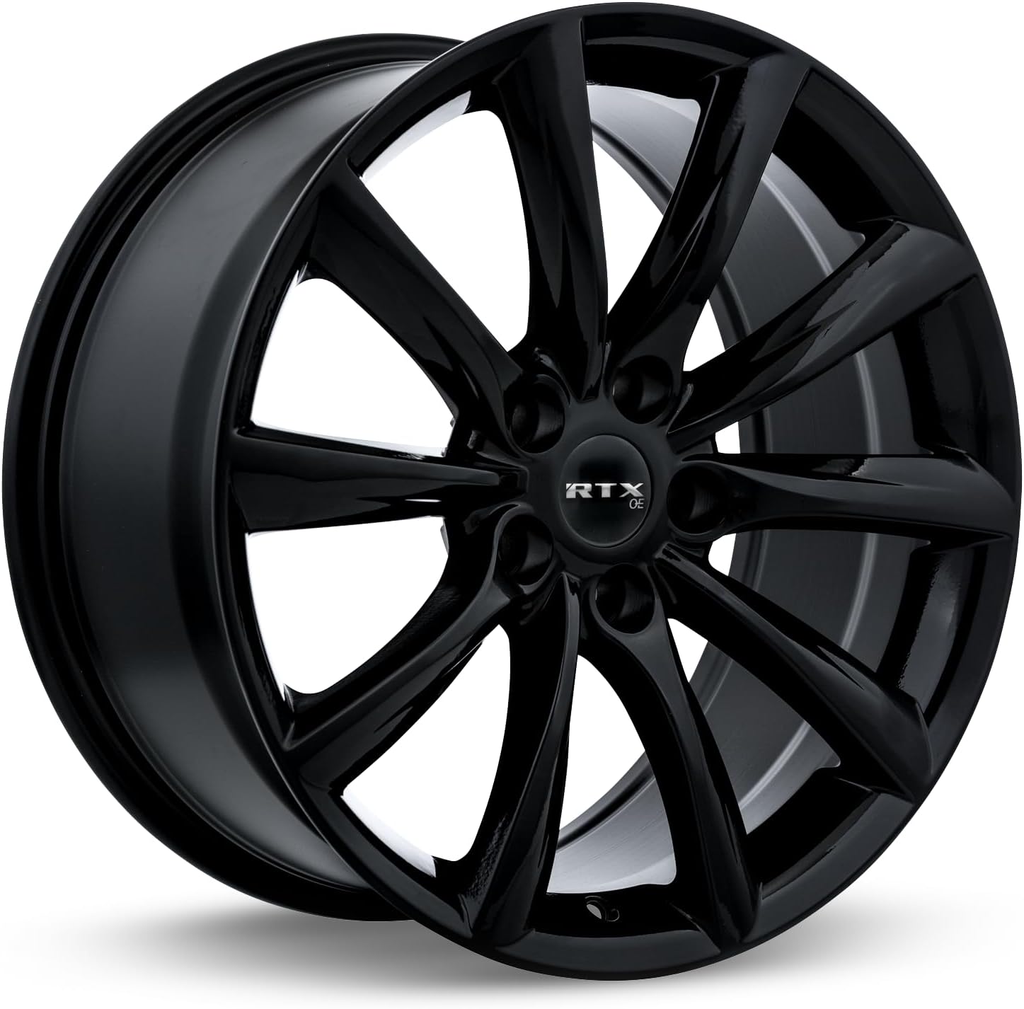 RTX ALTO Custom Wheel - 18x8.5, 35 Offset, 5x114.3 Bolt Pattern, 64.1mm Hub - Gloss Black Rim
