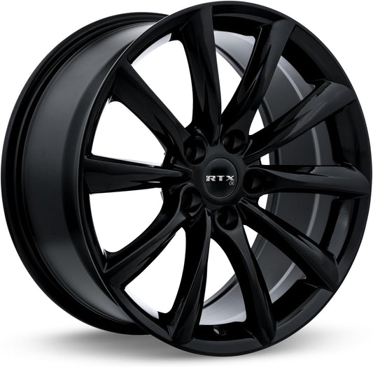 RTX ALTO Custom Wheel - 18x8.5, 35 Offset, 5x114.3 Bolt Pattern, 64.1mm Hub - Gloss Black Rim