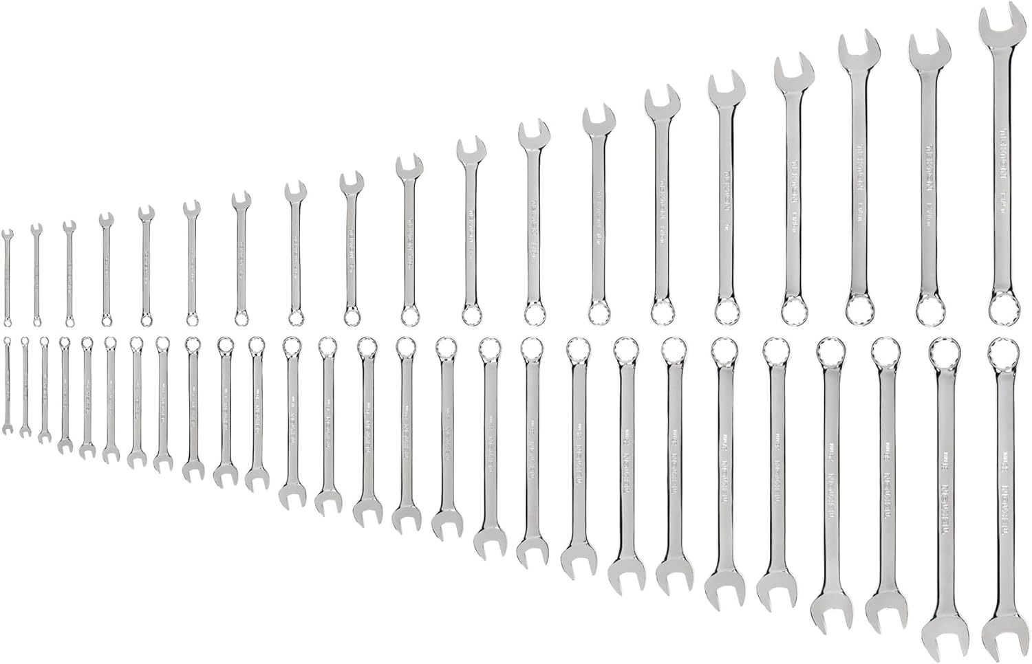TEKTON Combination Wrench Set, 46-Piece (1\/4-1-1\/4 in., 6-32 mm) | WCB90301