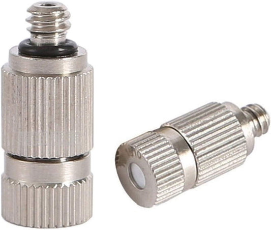 Pfeilzieher 50pcs Stainless Steel misting Nozzle kit for Cooling System high Pressure 3 16 Threaded Mister nozzles Anti drip fogging Spray Head for Landscaping air humidification Spraying ion