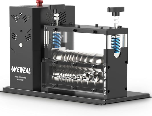 Wire Stripper Machine, 0.06''-1.5'' Electric Wire Stripping Machine with 11 Channels 10 Blades, Heavy-duty Automatic Cable Stripper for Workshop Copper Recycling