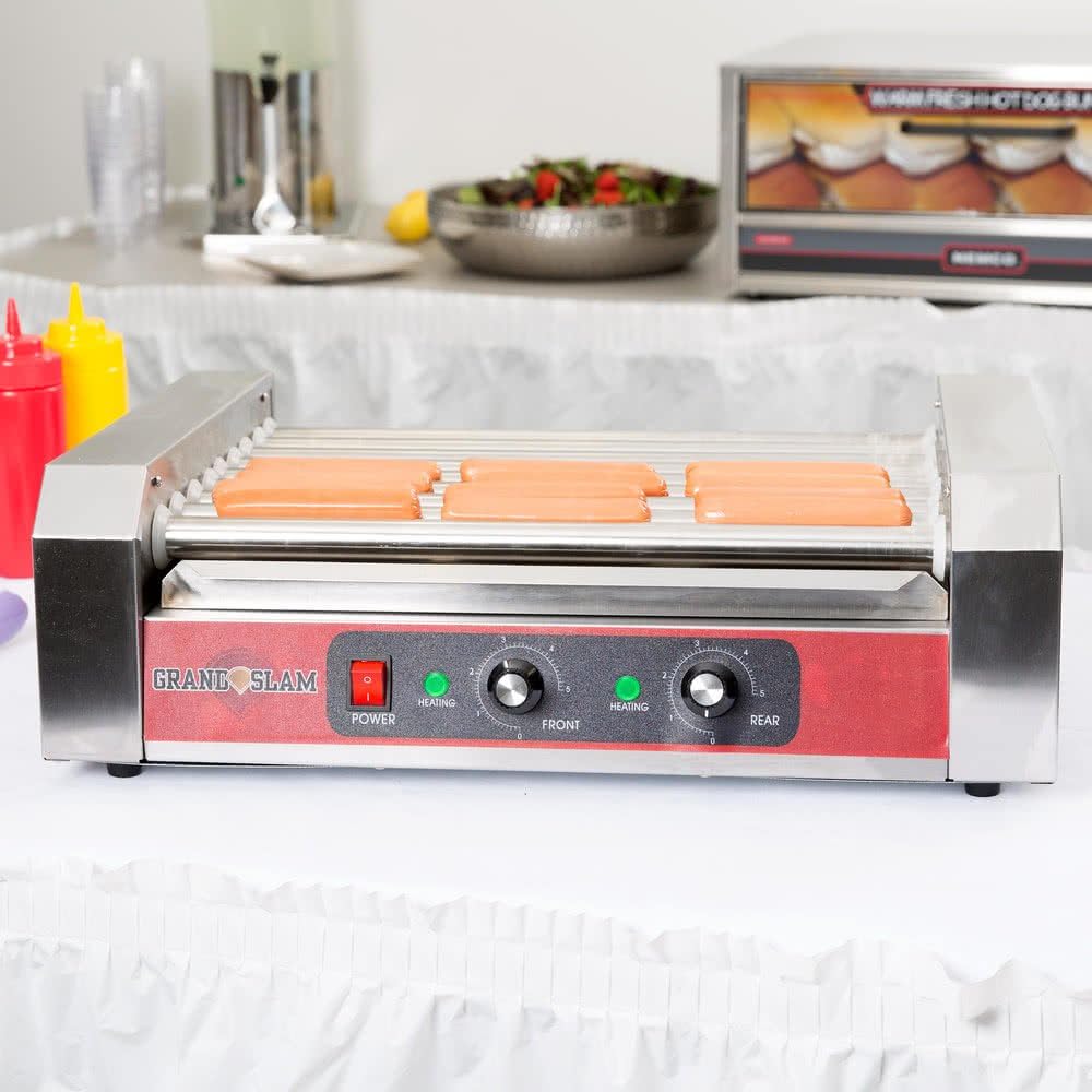 Slam HDRG24 Hot Dog Roller Grill - 9 Rollers, 24 Hot Dog Capacity (110V) by TableTop king