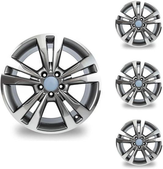 18 inch rims New 18 x 8.5" Aluminum Replacement Wheel Rim for Mercedes-Benz E-Class E350 E400 2014 2015 2016, Single Replacement Car Rim, Grey (1)