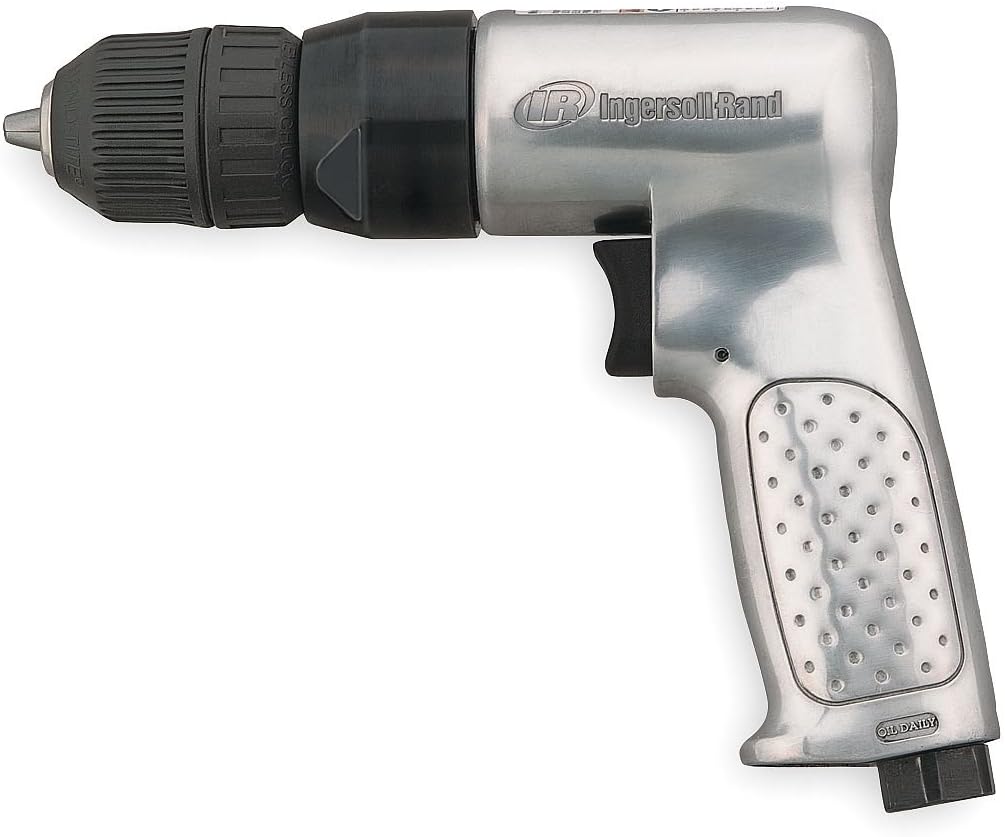 Ingersoll Rand 7802AKC - 3\/8" Pistol Grip Air Drill, Keyless Chuck, 2000 RPM, 0.5 HP