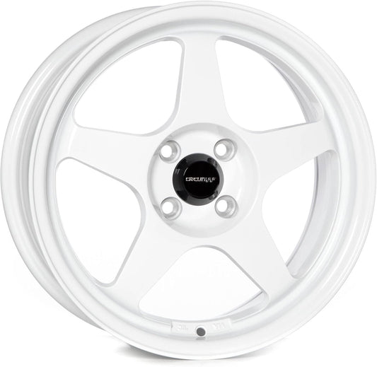 Circuit Performance CP22 16x7 Gloss White 4x100 +35mm Offset Wheels Spoon SW388 Style Rims compatible with Honda Civic, Acura Integra, Mazda Miata