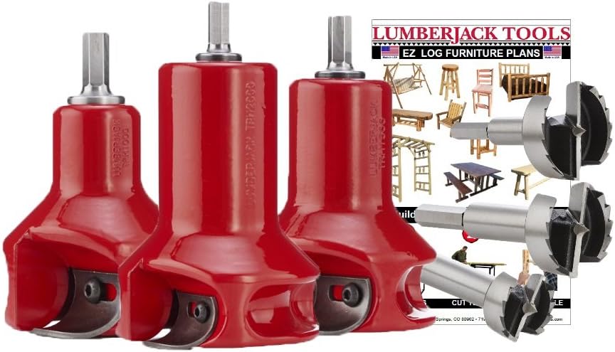 Home Master Kit - HSK3: 1", 1 1\/2" & 2" Tenon Cutters & Forstner Bits by Lumberjack Tools