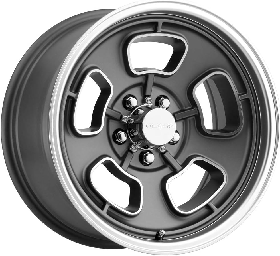 Vision 148 Shift 15x5.5 5x4.5" +7mm Gunmetal/Machined Wheel Rim 15" Inch