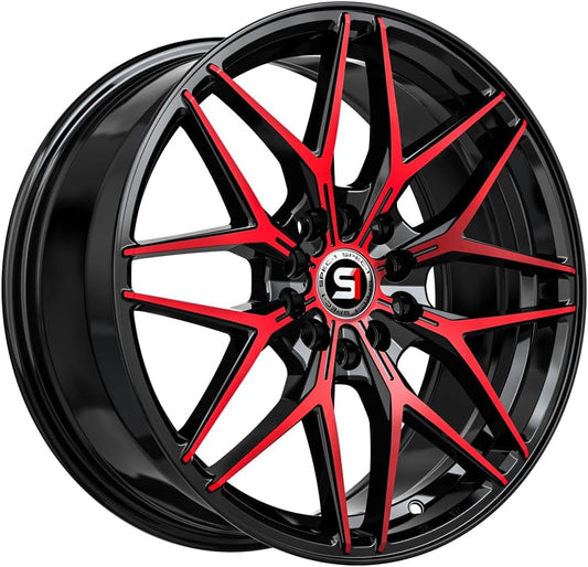 Spec-1 18x8 SP-60 Gloss Black & Red Machined Wheel 4x100/4x4.5 (38mm)