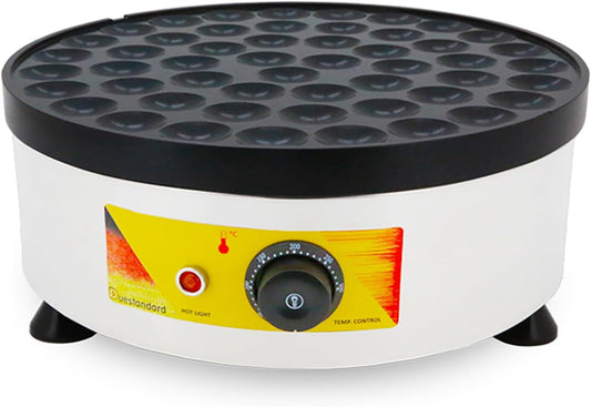 52pcs Mini Round Muffin Waffle Maker Machine Commercial Pancake Maker Machine 122℉-572℉ Adjustable 110V 1500W