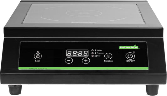 Restaurantware-Kitchen Tek 1800 W Induction Cooktop, 1 Electric Hot Plate With Sensor Touch - 140F To 465F, 10 Wattage Settings, Black Steel Countertop Induction Stove With Ceramic Plate, 120V