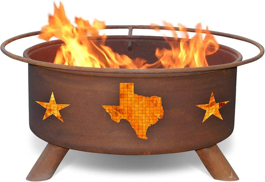 Patina Products F102 Texas State and Stars Fire Pit
