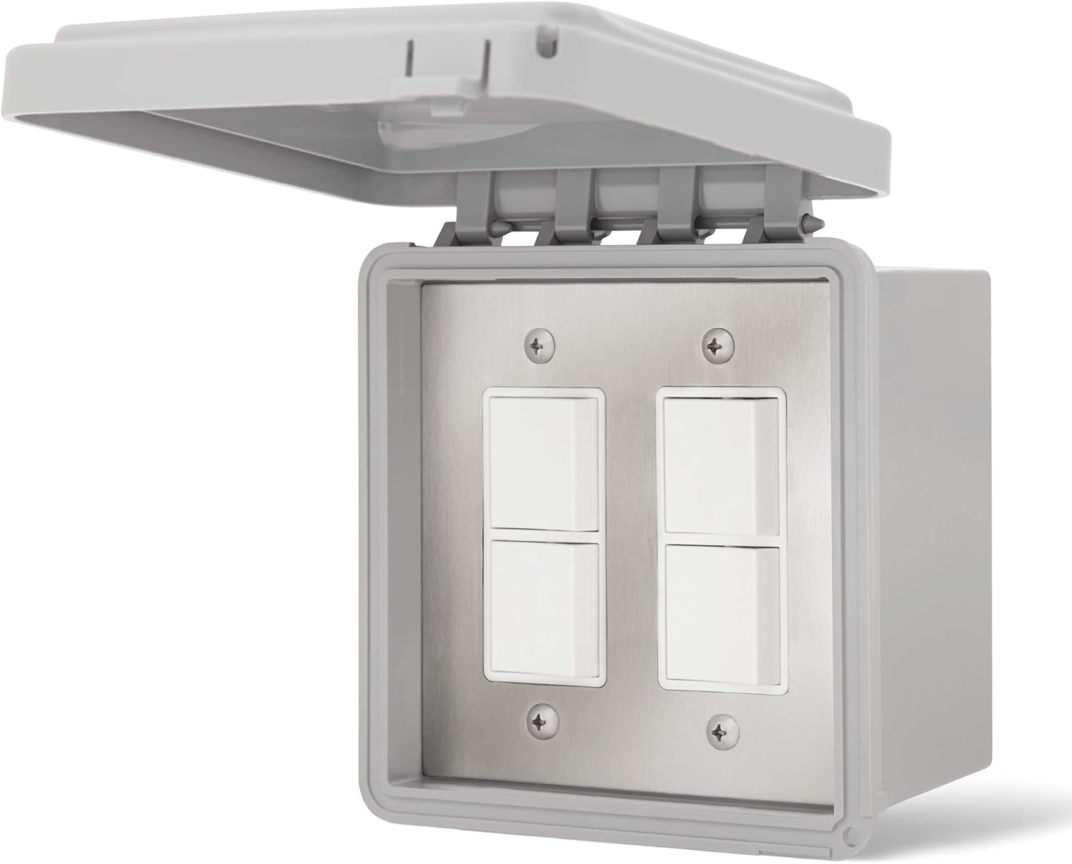 Infratech Dual Duplex Stack Switch, Surface Mount Control W/Weatherproof Cover, 14-4325