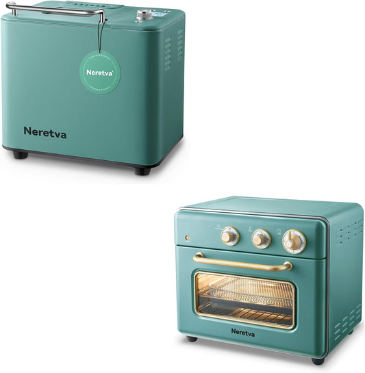 [20-IN-1 & 2LB] Smallest Bread Machine Metal Material & Air Fryer Toaster Oven