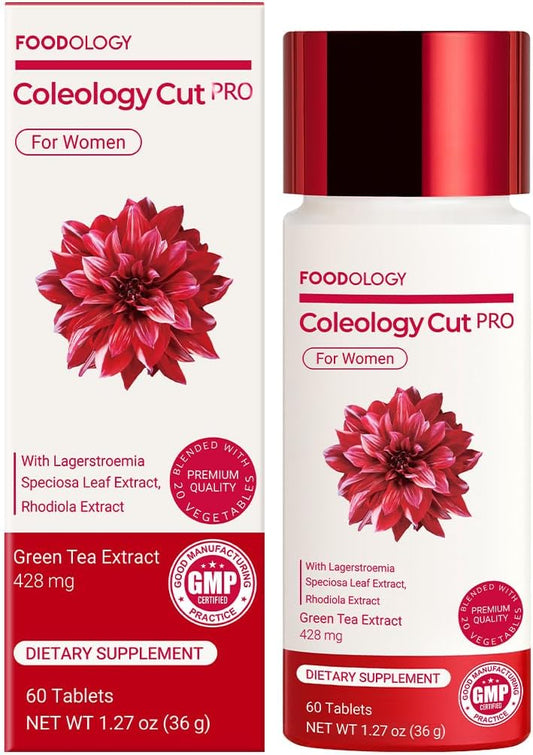 Coleology Cut PRO (30Days) - Support Weight Loss and Burn Calories for a Balanced Diet and Regular Activity, Nutrient Support, Green Tea Extract, Rhodiola Rosea, Korean Dietary Supplement